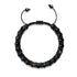 Jaspe Océanique Noir | Bronze à canon | Bracelet Diffuseur Pierre de Lave